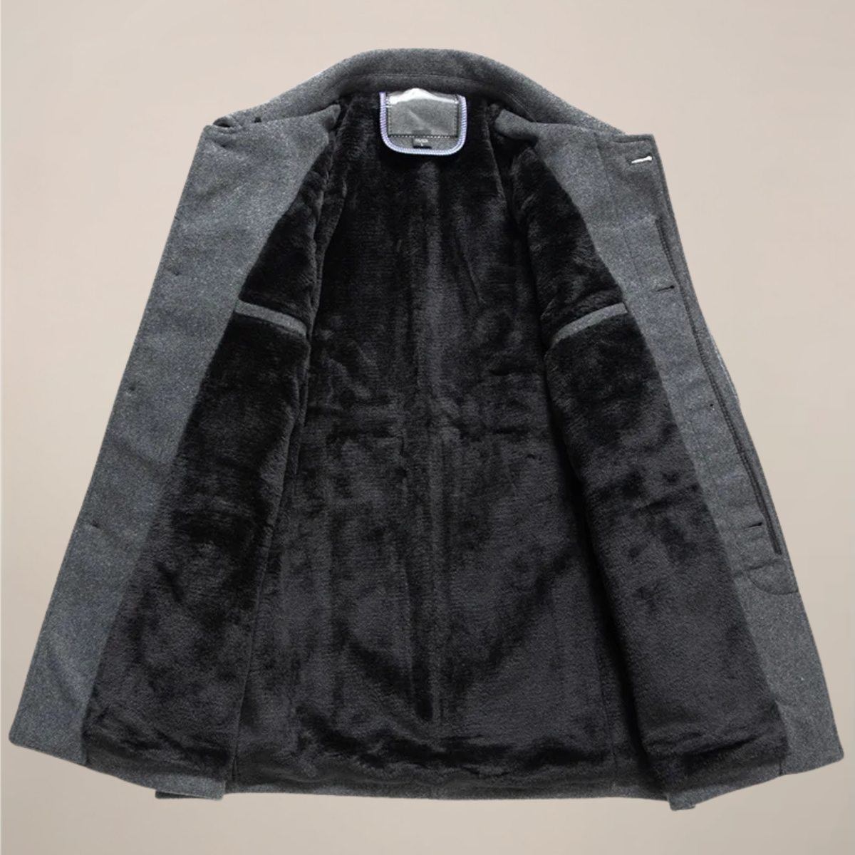 Herre Button-Up Jakke – Stilig Yttertøy for Høst/Vinter