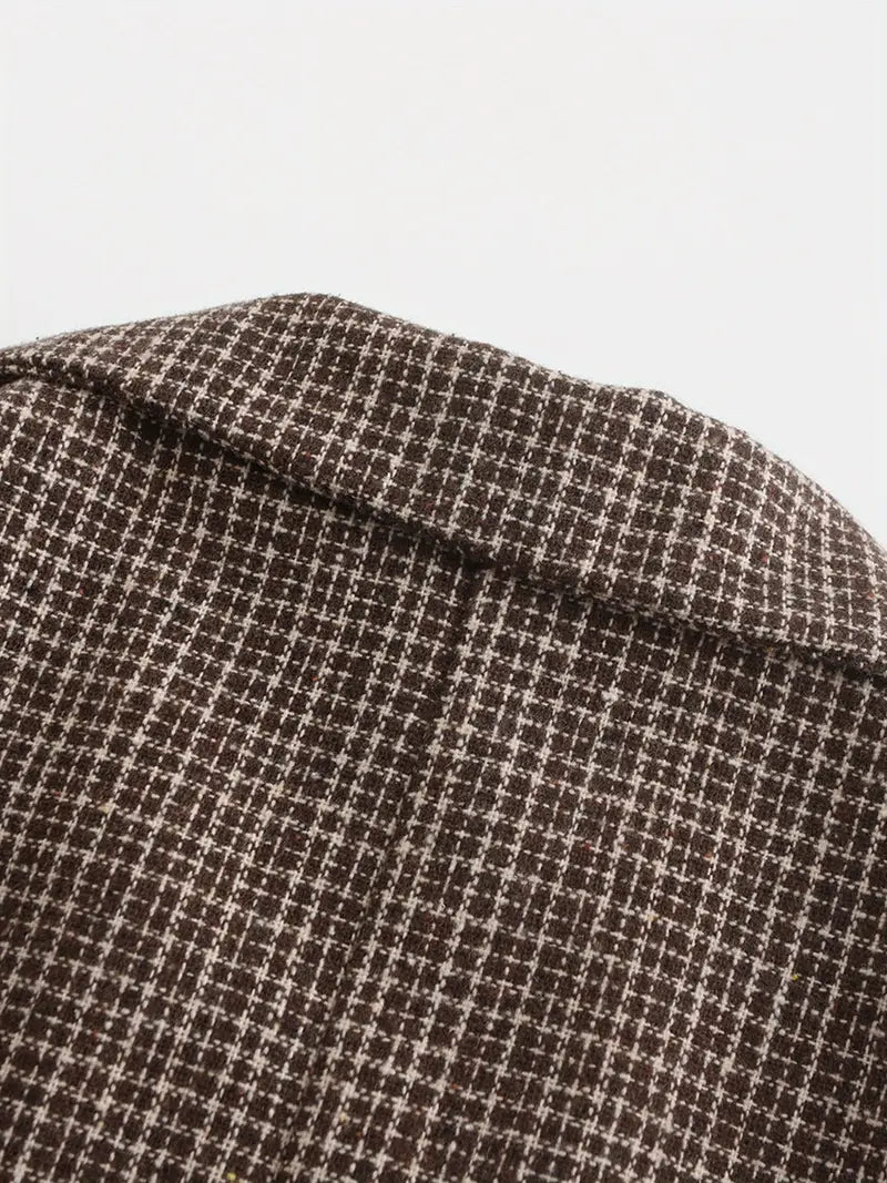 Herreslank passform rutete blazer for smart casual arrangementer