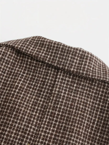 Herreslank passform rutete blazer for smart casual arrangementer