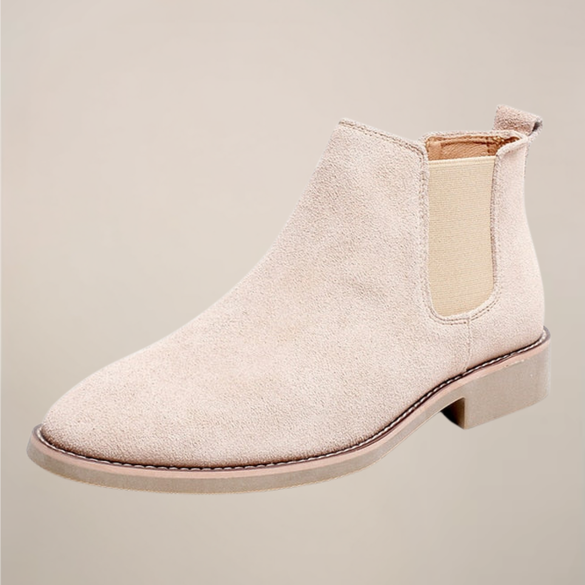 Men’s Beige Ankle Chelsea Boots for Stylish Occasions