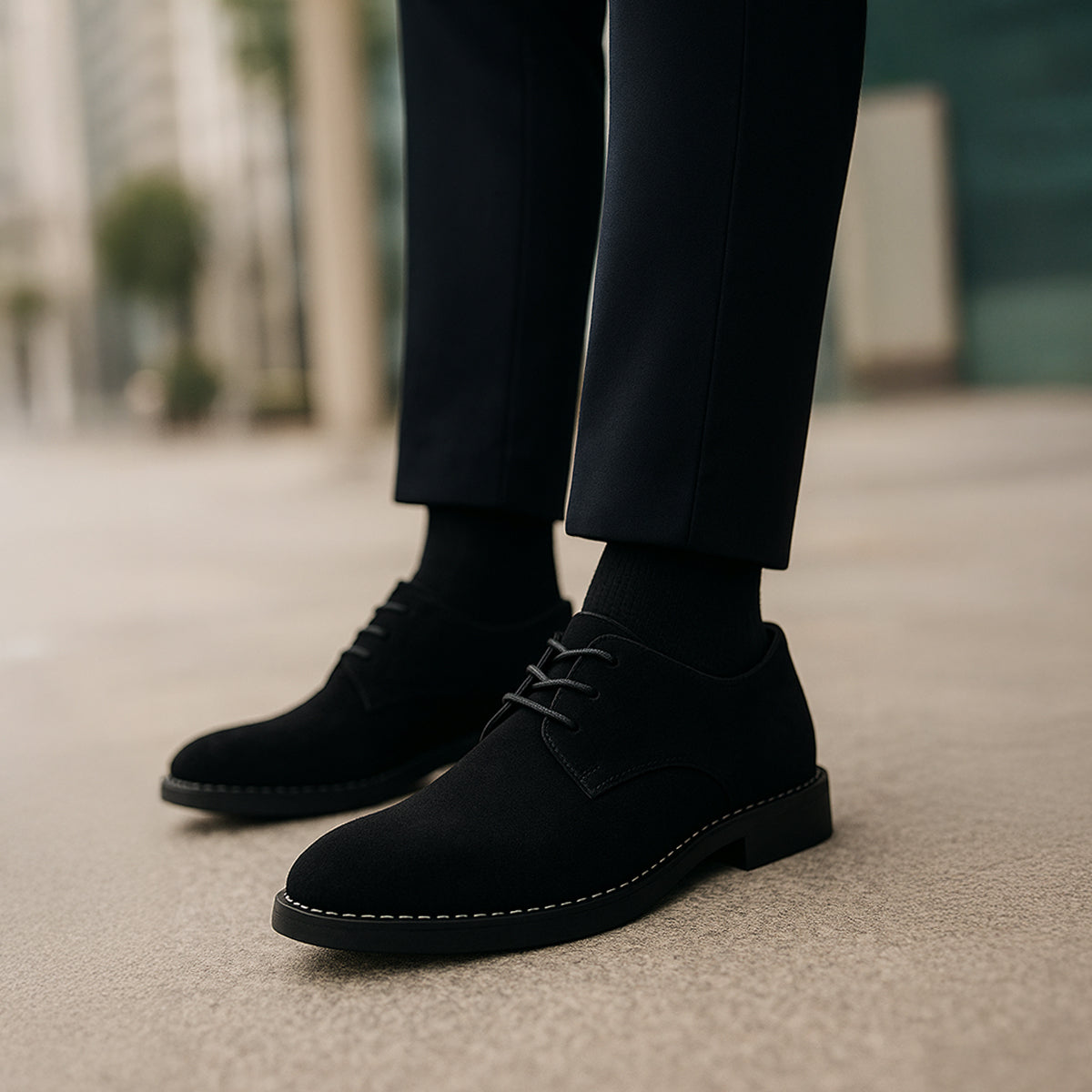 Herresuede snøresko for bryllup og formelle anledninger