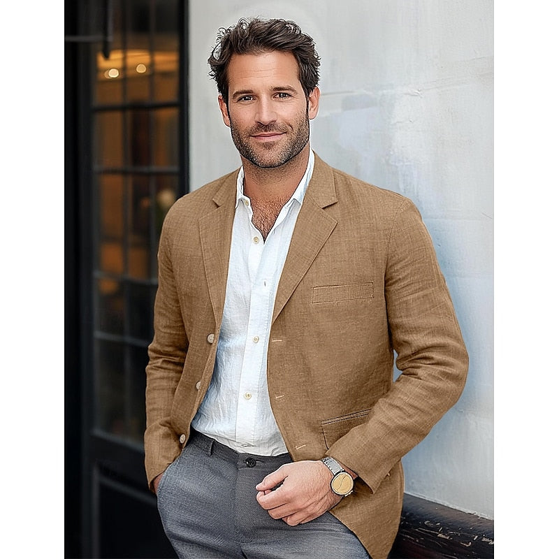 Herre Klassisk Blazer – Stilig Helårs Bekledning