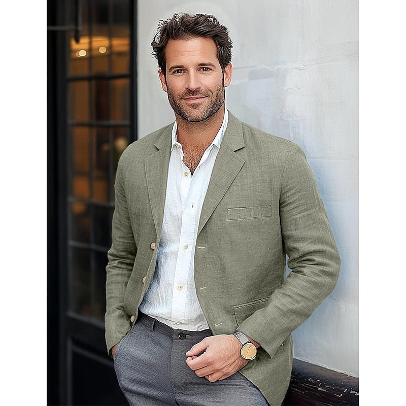 Herre Klassisk Blazer – Stilig Helårs Bekledning