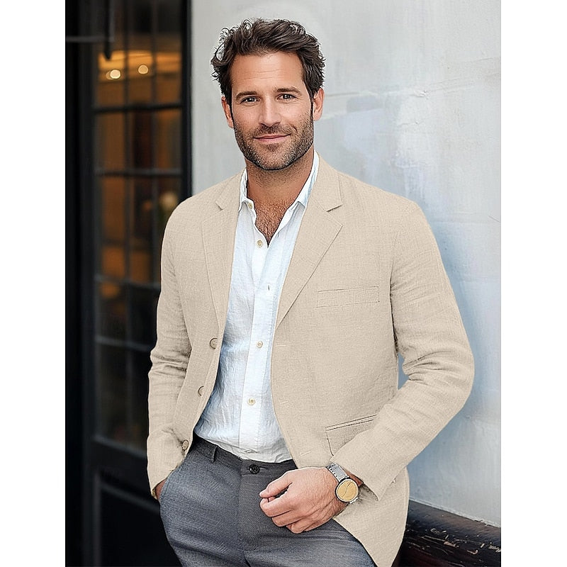 Herre Klassisk Blazer – Stilig Helårs Bekledning