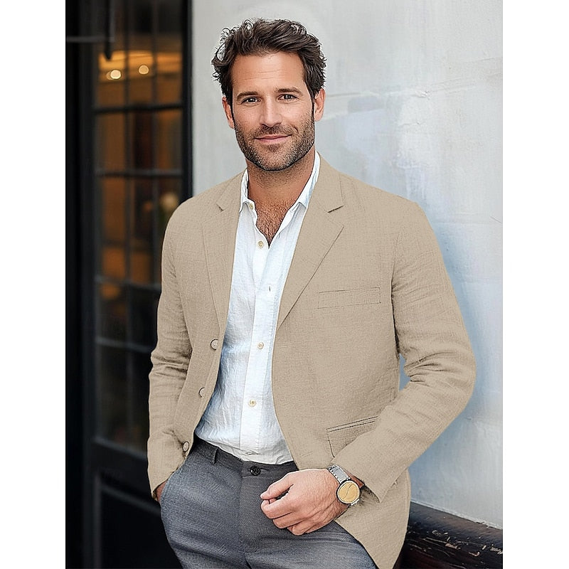 Herre Klassisk Blazer – Stilig Helårs Bekledning