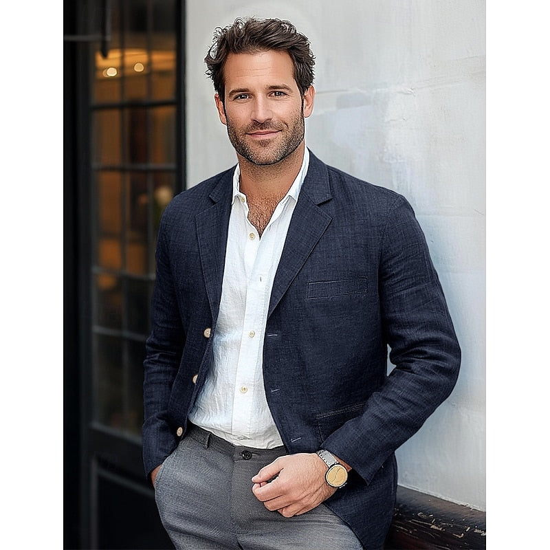 Herre Klassisk Blazer – Stilig Helårs Bekledning