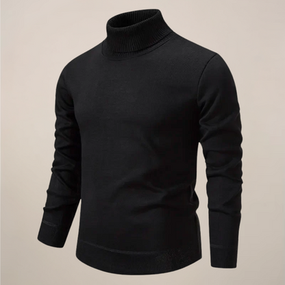 Herres Klassiske Turtleneck Strikkegenser for Smart Casual Stil