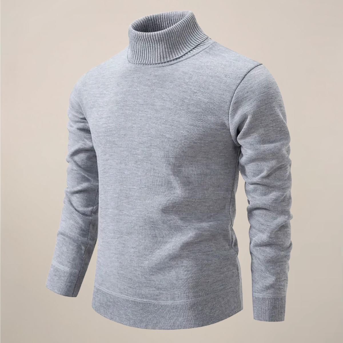 Herres Klassiske Turtleneck Strikkegenser for Smart Casual Stil