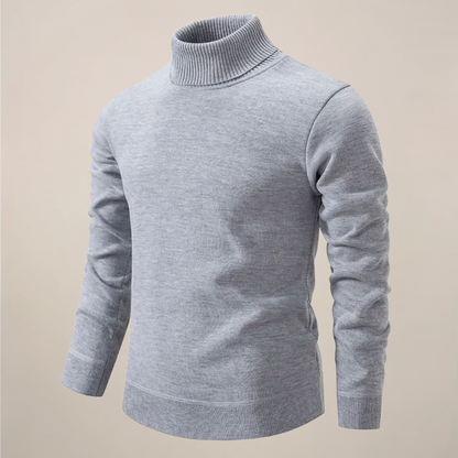 Herres Klassiske Turtleneck Strikkegenser for Smart Casual Stil