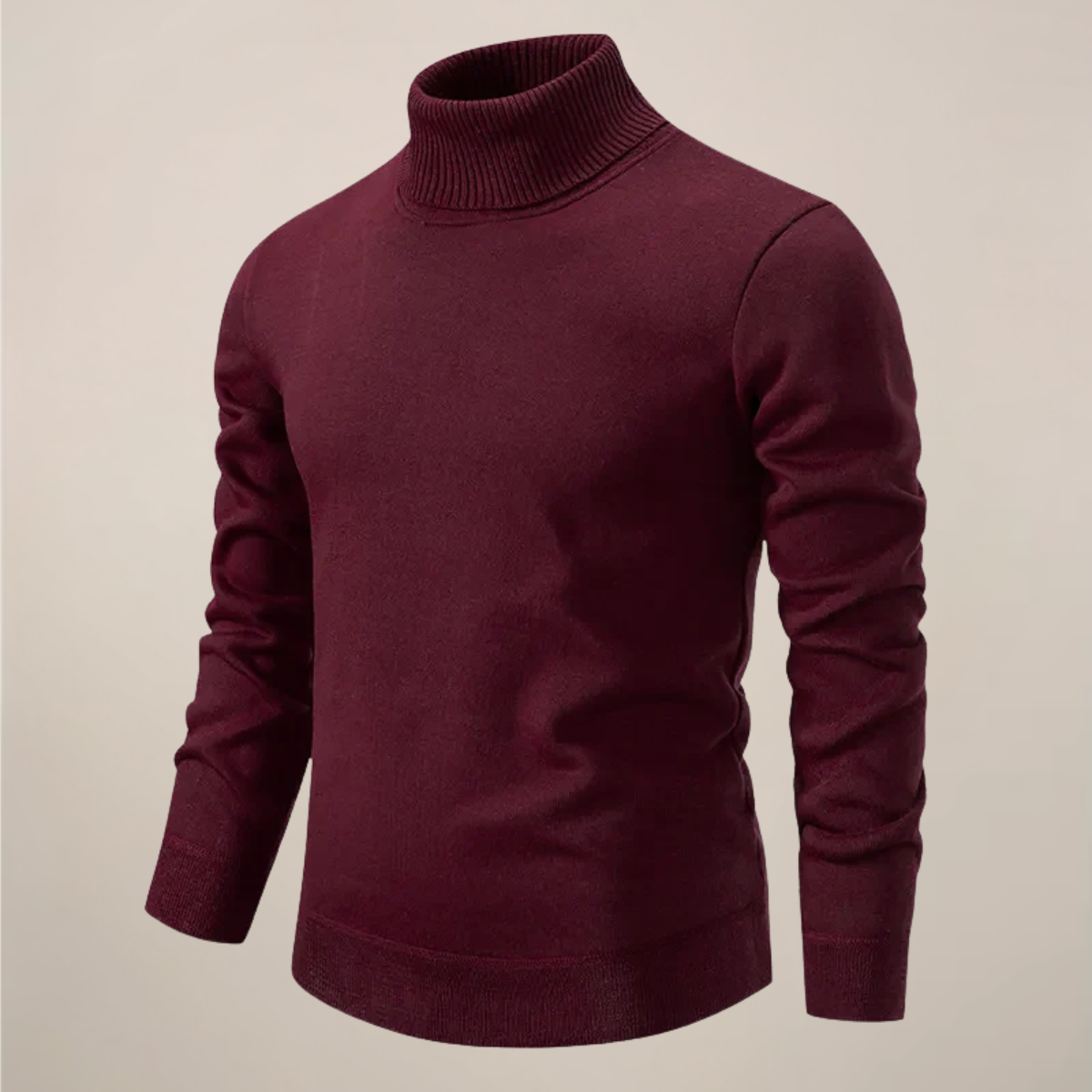 Herres Klassiske Turtleneck Strikkegenser for Smart Casual Stil