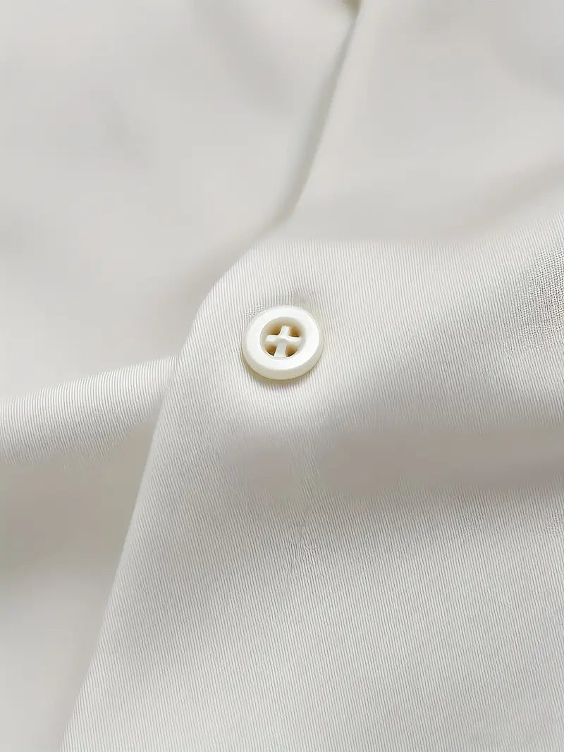 Herreslank Fit Hvit Dresskjorte for Formelle Anledninger