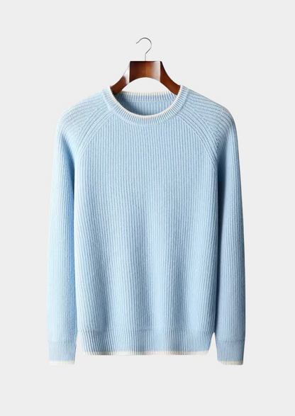 Herre Strikket Crew Neck Genser for Året Rundt Stil