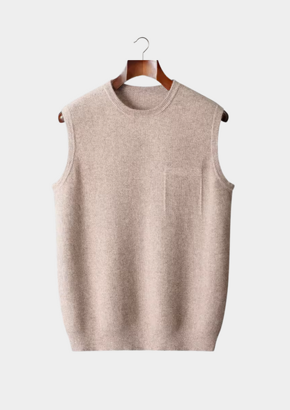 Herre Crew Neck Vest - Sleek Ermeløs Stil for Enhver Anledning