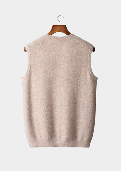 Herre Crew Neck Vest - Sleek Ermeløs Stil for Enhver Anledning