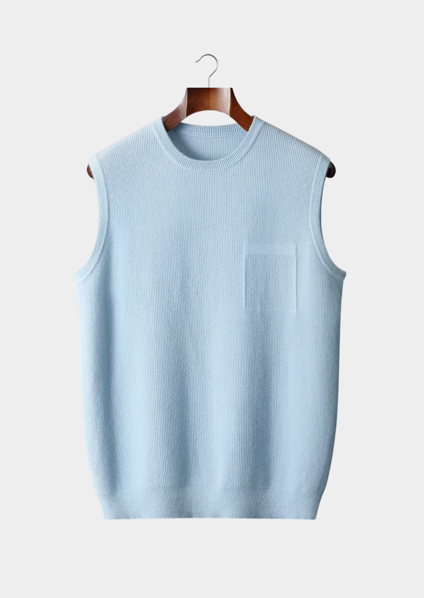 Herre Crew Neck Vest - Sleek Ermeløs Stil for Enhver Anledning