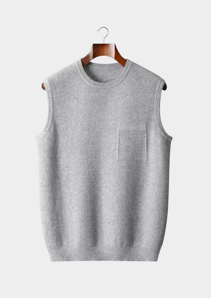 Herre Crew Neck Vest - Sleek Ermeløs Stil for Enhver Anledning