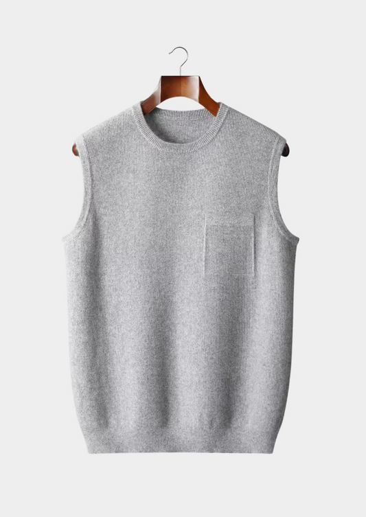 Herre Crew Neck Vest - Sleek Ermeløs Stil for Enhver Anledning