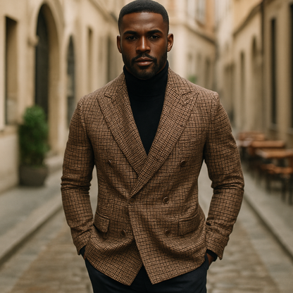 Men's Checked Blazer for Stylish Events