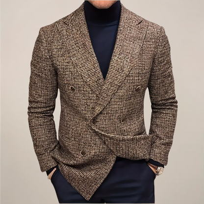 Herre Slim Fit Rutete Blazer for Smarte Anledninger