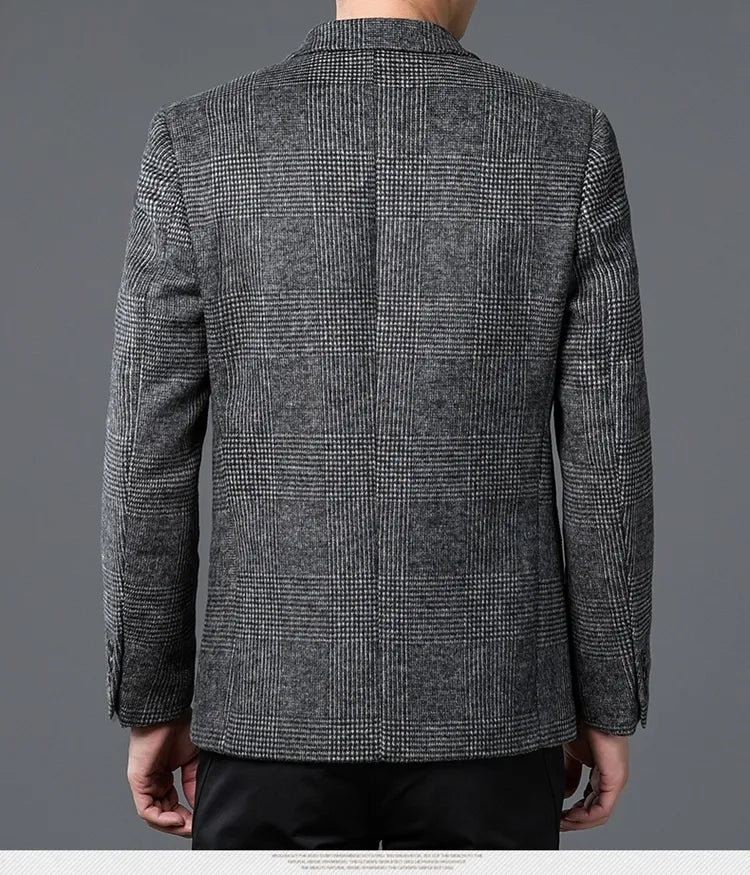 Herre Glen Check Blazer - Stilfullt Design med To Knapper for Formelle og Smart-Casual Anledninger