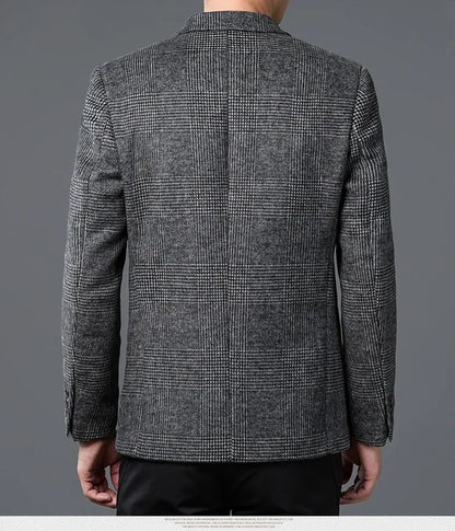 Herre Glen Check Blazer - Stilfullt Design med To Knapper for Formelle og Smart-Casual Anledninger
