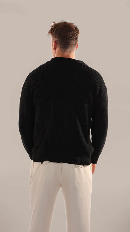Men's Knitted Half Zip Jumper for Everyday Wear