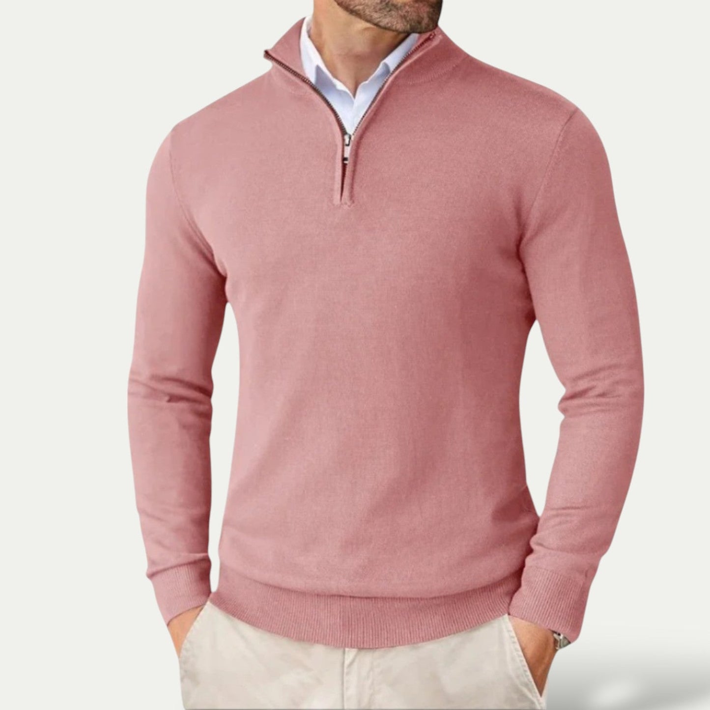 Herre Half-Zip Pullover – Stilig Lag for Året Rundt