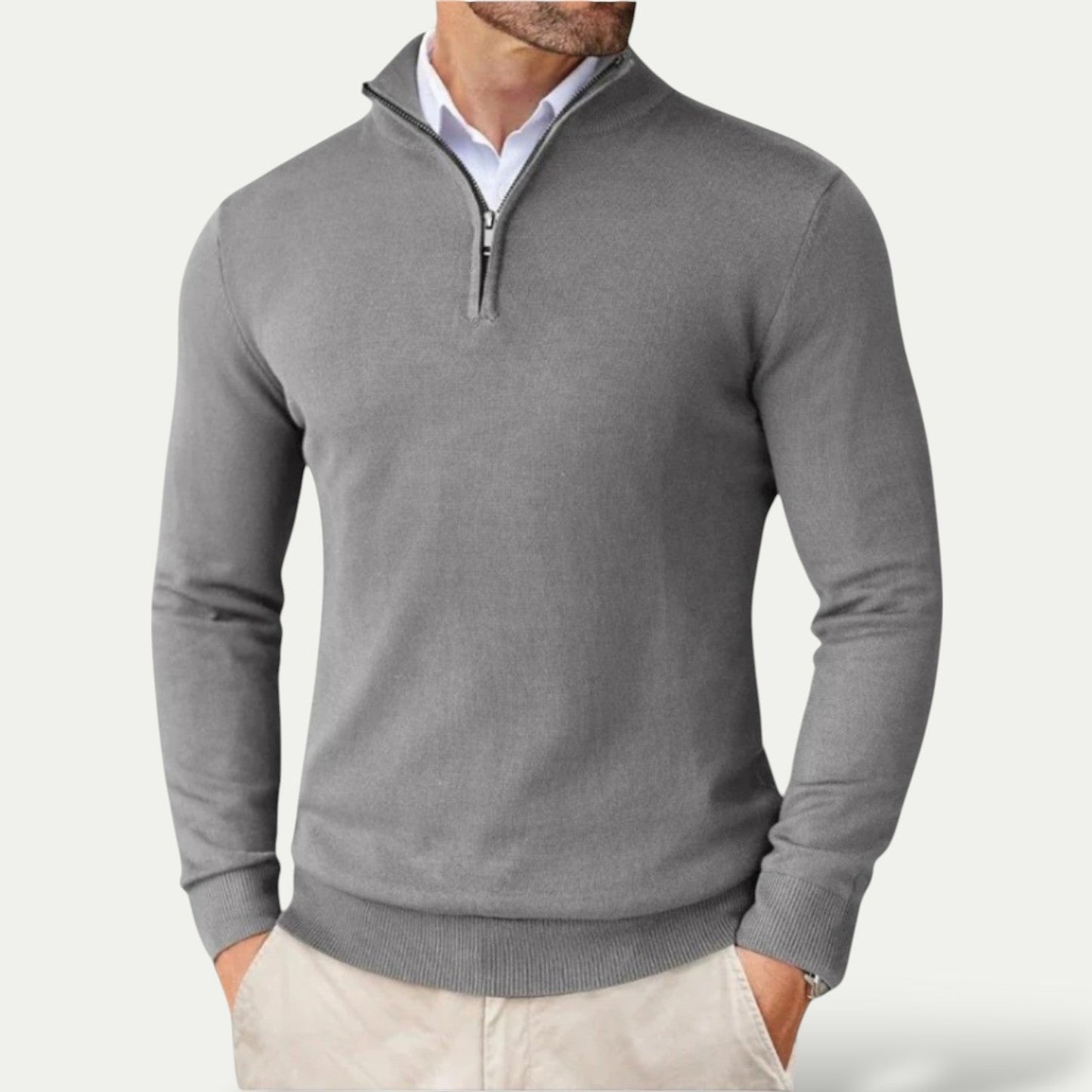 Herre Half-Zip Pullover – Stilig Lag for Året Rundt