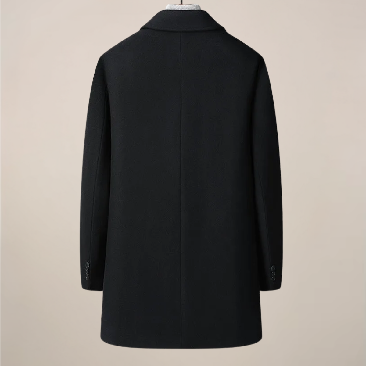 Herre Herringbone Bilfrakk – Stilig Spiss Krage