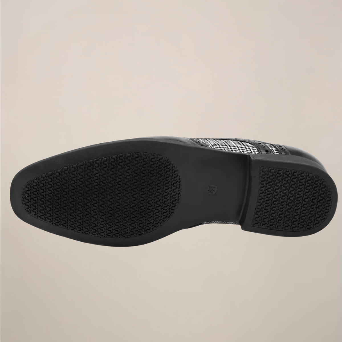 Herre Houndstooth Oxford Dress Shoes - Sofistikert Brogue Stil for Formelle Anledninger