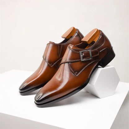 Menns italienske monk strap dress sko - Chic spenne design for formelle anledninger