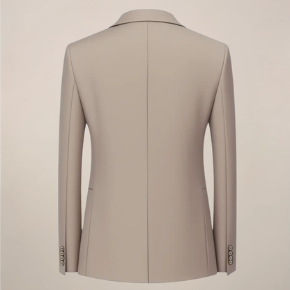 Herres Khaki Tre-delt Dress – Slim Fit Tuxedo for Bryllup og Formelle Anledninger