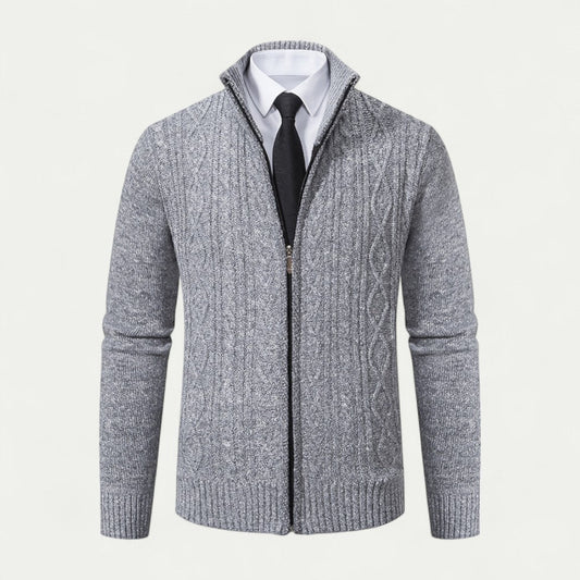 Herre Strikket Zip Cardigan – Stilig Lag for Hver Anledning