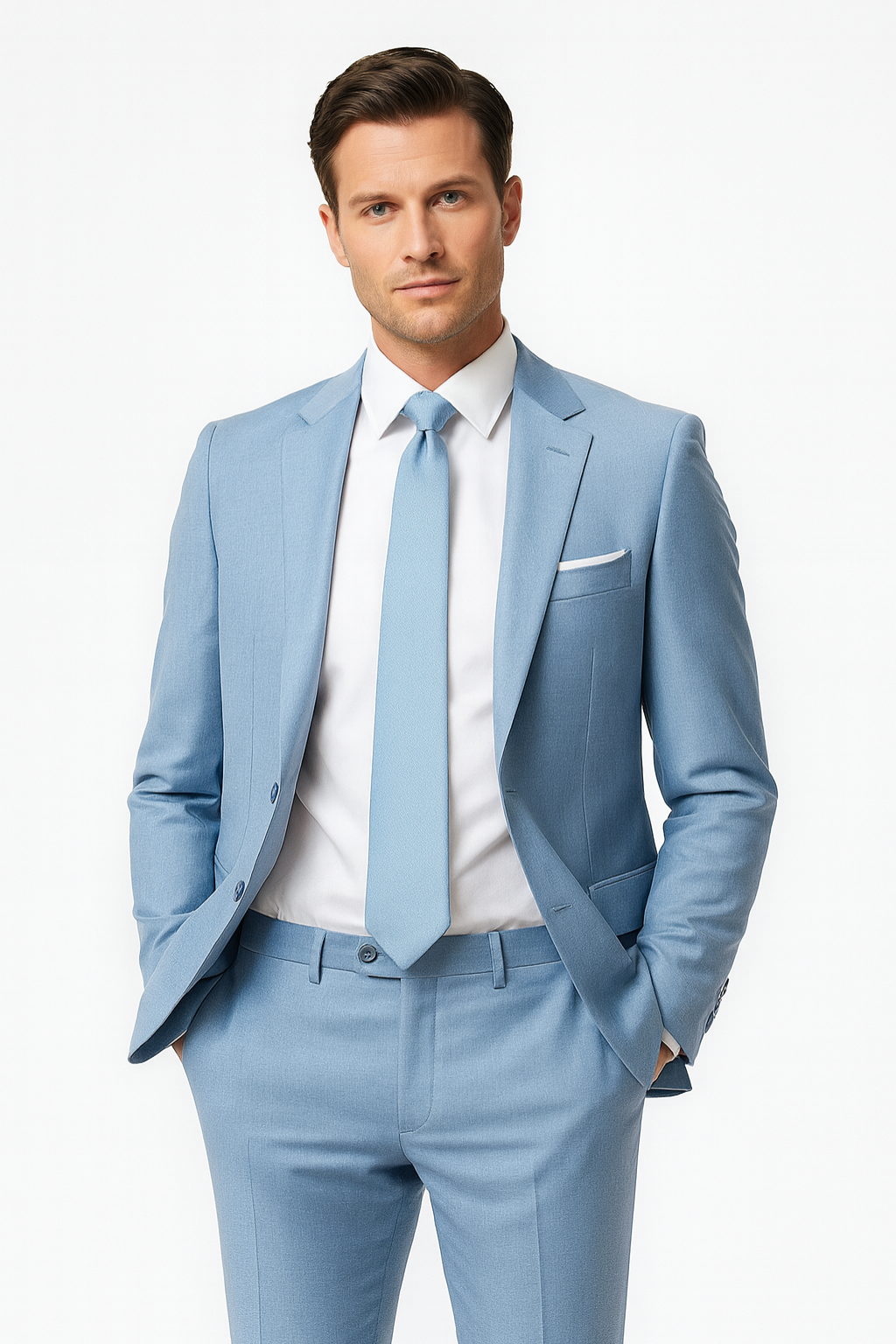 Herre Slim Fit Sommerdress - Stilig To-Delt Sett