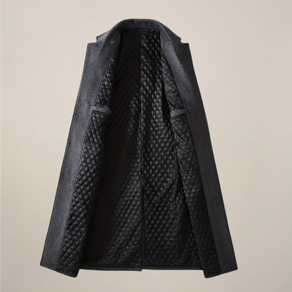 Herreklassisk frakk med revers for høst- og vinterbruk