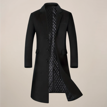 Herreklassisk frakk med revers for høst- og vinterbruk