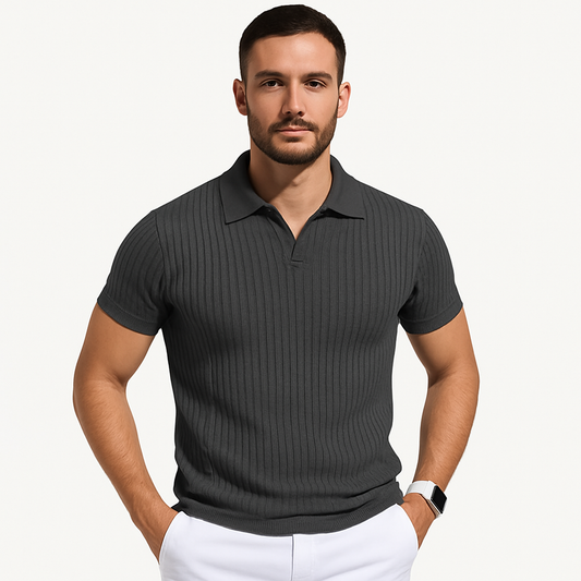 Herre Muscle Fit Polo Skjorte – Atletisk Stoff for Smart Casual Bruk