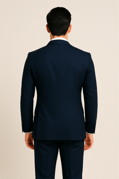 Herre Navy Tre-delt Dress for Spesielle Anledninger