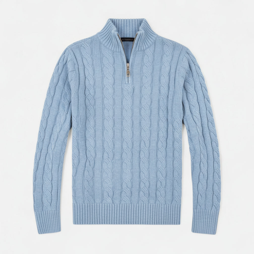 Herre Åpen Front Genser med Sømdetaljer – Ideell for Lag-på-Lag