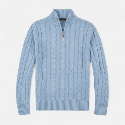 Herre Åpen Front Genser med Sømdetaljer – Ideell for Lag-på-Lag