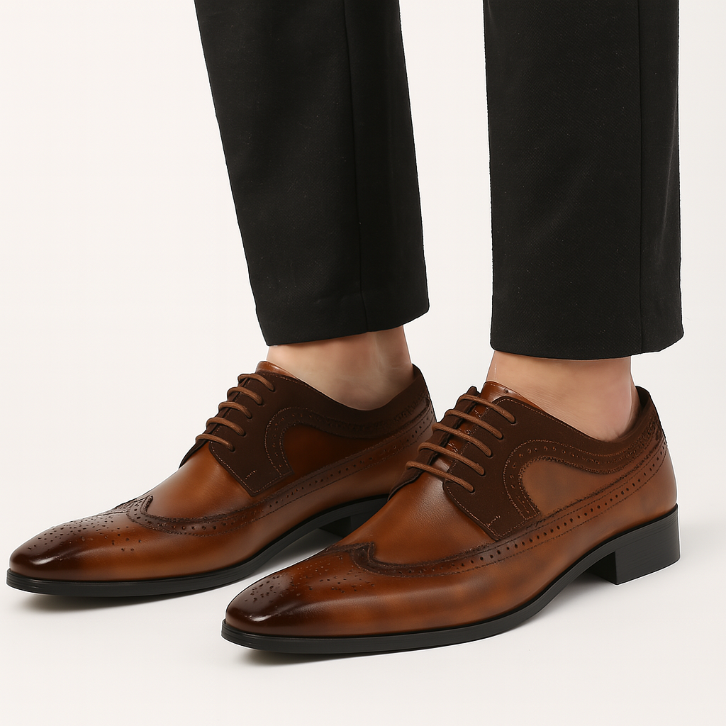 Herre Wingtip Brogue Oxford Sko for Formelle Anledninger
