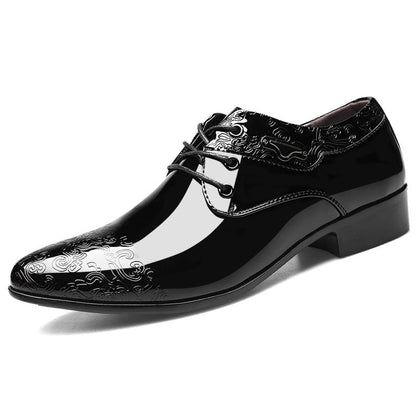 Herre Patent Derby Sko – Embossed Elegance for Formelle Anledninger
