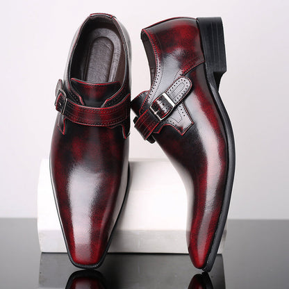 Herresko med Glanset Monk Strap – Elegant Polert Design