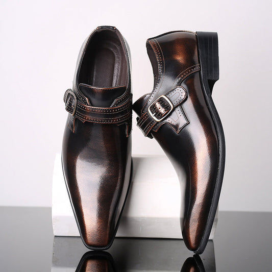 Herresko med Glanset Monk Strap – Elegant Polert Design