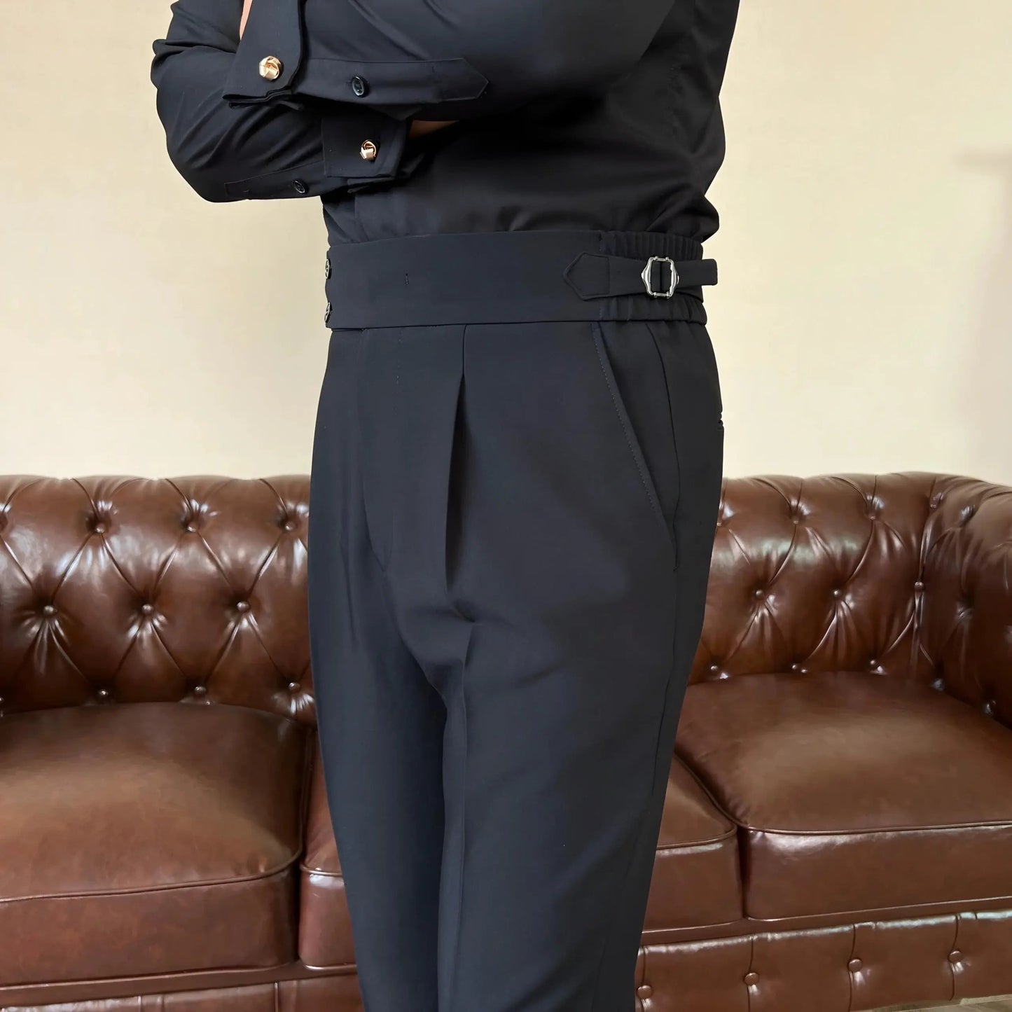 Herrepleddbukser med sidejusteringer for stilige anledninger