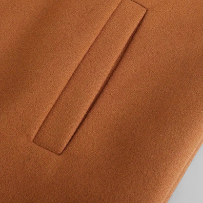 Herre Minimalistisk Knappe Vinterjakke for Smart Casual Bruk