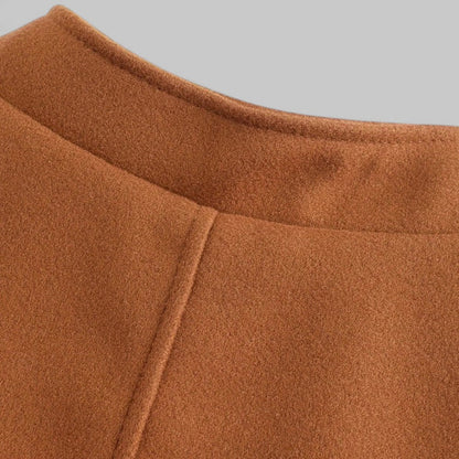 Herre Minimalistisk Knappe Vinterjakke for Smart Casual Bruk