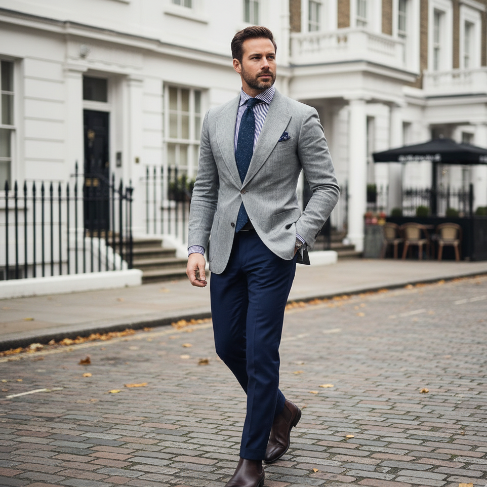 Herre Slim Fit Blazer for Smart-Casual Arrangementer