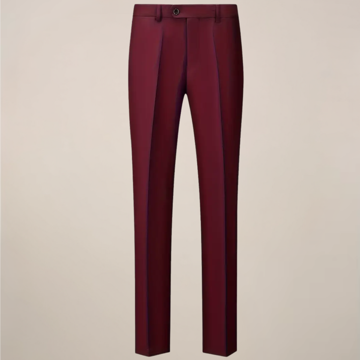 Herreslank fit burgunder tre-delt dress for bryllup og formelle anledninger