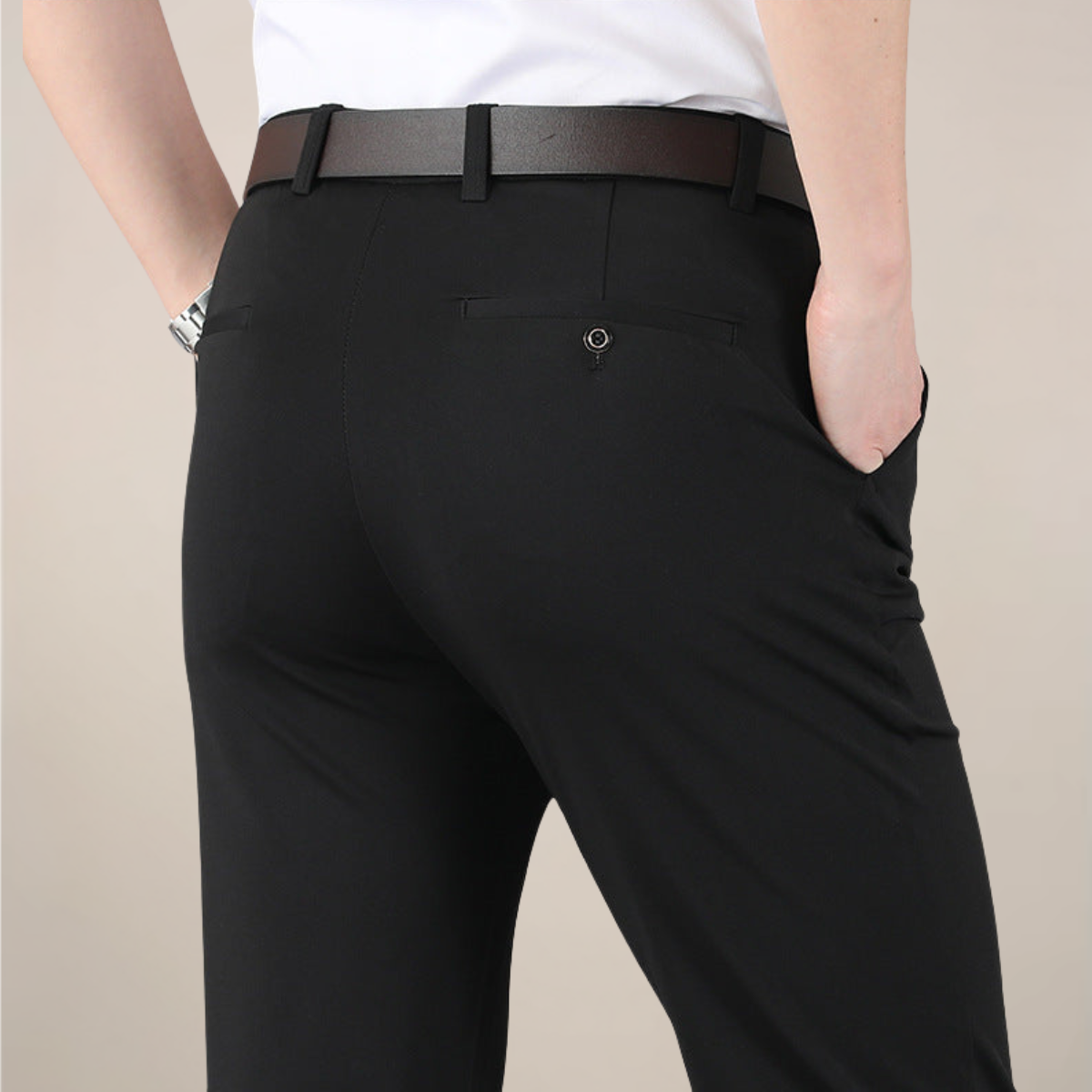 Herre Slim Fit Stretch Livbukser for Arbeid